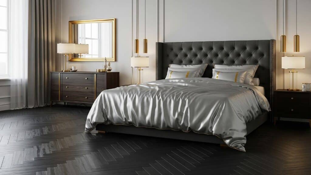 PVC vloer slaapkamer hotel chic